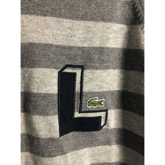 LACOSTE LONG SLEEVE GRAY TOP SIZE LARGE/6 - Picture 3 of 4